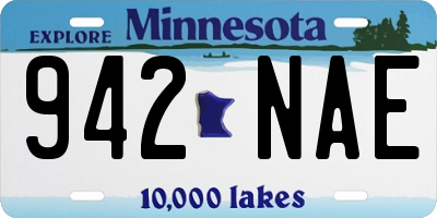 MN license plate 942NAE