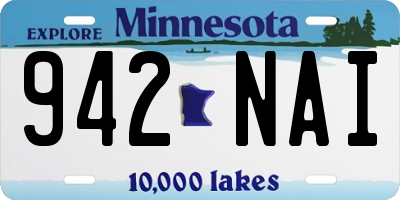 MN license plate 942NAI