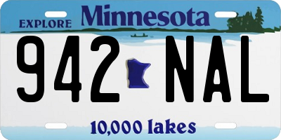 MN license plate 942NAL