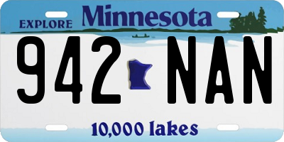 MN license plate 942NAN