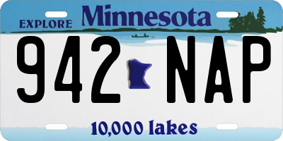 MN license plate 942NAP