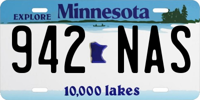MN license plate 942NAS