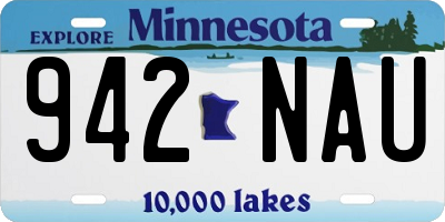 MN license plate 942NAU