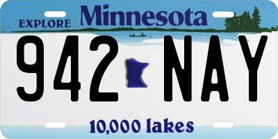 MN license plate 942NAY