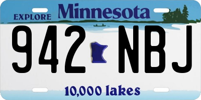 MN license plate 942NBJ
