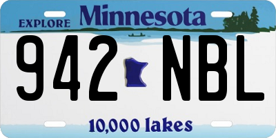 MN license plate 942NBL