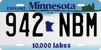 MN license plate 942NBM