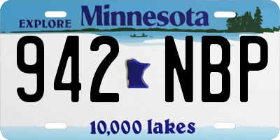 MN license plate 942NBP
