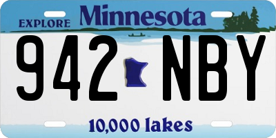 MN license plate 942NBY