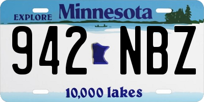 MN license plate 942NBZ