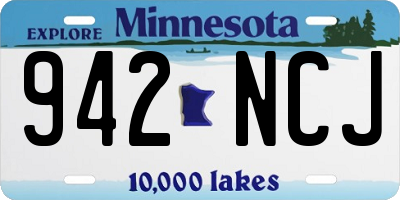 MN license plate 942NCJ