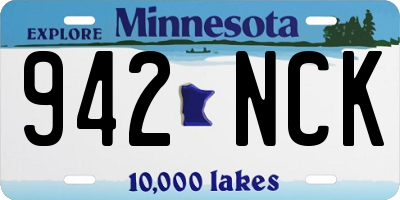 MN license plate 942NCK