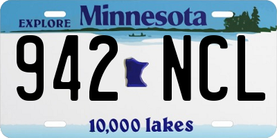MN license plate 942NCL