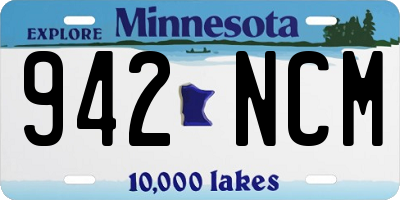 MN license plate 942NCM