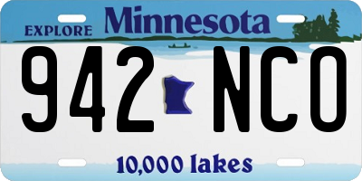 MN license plate 942NCO