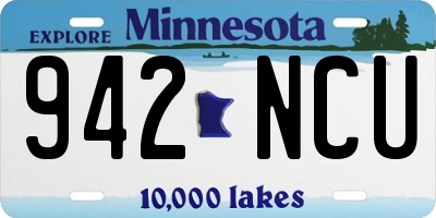 MN license plate 942NCU