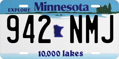 MN license plate 942NMJ