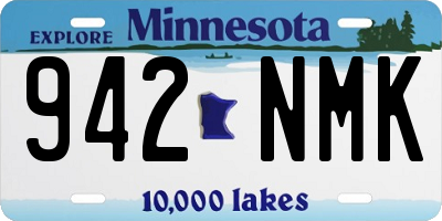 MN license plate 942NMK