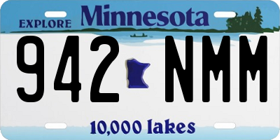 MN license plate 942NMM