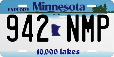 MN license plate 942NMP