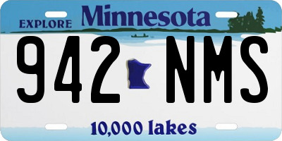 MN license plate 942NMS