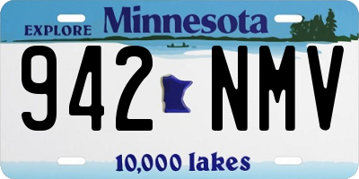 MN license plate 942NMV