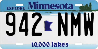 MN license plate 942NMW