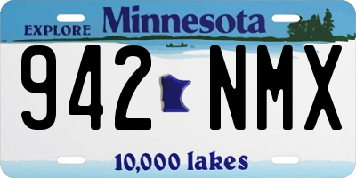 MN license plate 942NMX