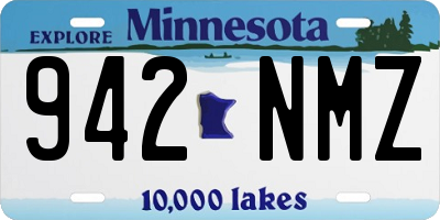 MN license plate 942NMZ