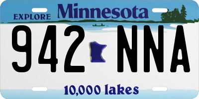 MN license plate 942NNA