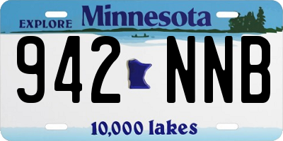 MN license plate 942NNB