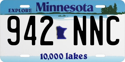 MN license plate 942NNC
