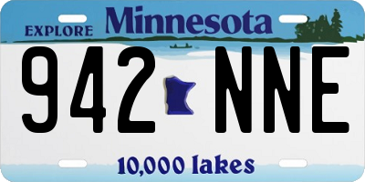 MN license plate 942NNE