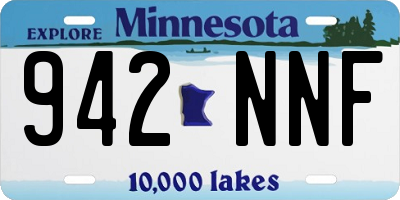 MN license plate 942NNF