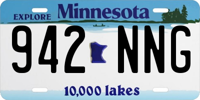 MN license plate 942NNG