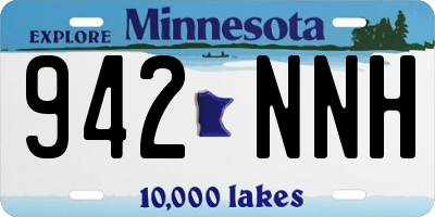 MN license plate 942NNH
