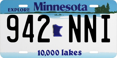 MN license plate 942NNI