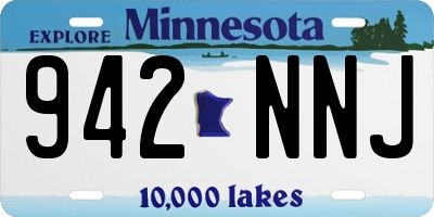 MN license plate 942NNJ
