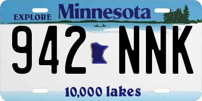 MN license plate 942NNK