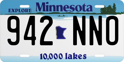 MN license plate 942NNO