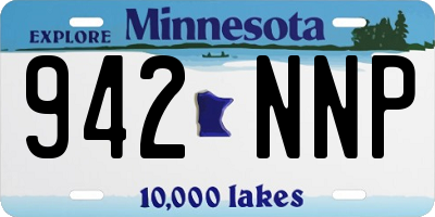 MN license plate 942NNP