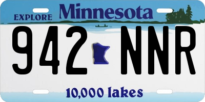 MN license plate 942NNR