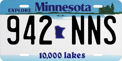 MN license plate 942NNS