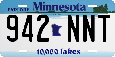 MN license plate 942NNT