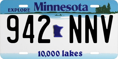 MN license plate 942NNV