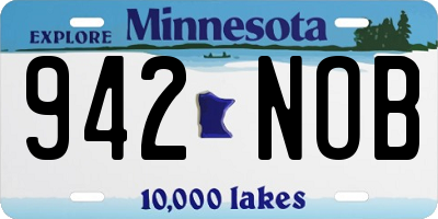 MN license plate 942NOB