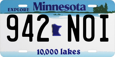 MN license plate 942NOI