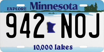 MN license plate 942NOJ