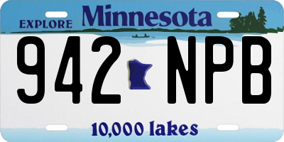 MN license plate 942NPB