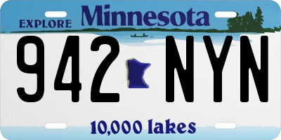 MN license plate 942NYN